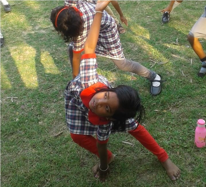 Sarbani in action at Physical Education Class