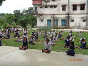 Students are play in the School Ground