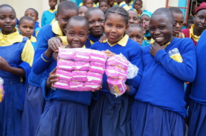 Happy Girls receiving pads