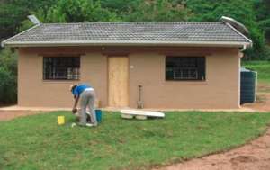 Completed Compressed Earth Block House