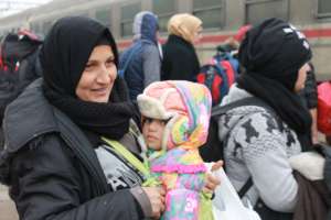 Refugee family