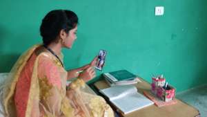 Educators interacting through Whatsapp