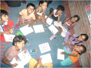 Children enjoying learning at the centre