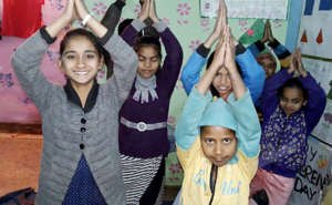Children doing Yoga