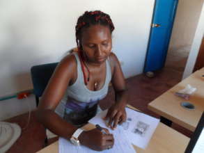 Interested entrepreneur filling the credit form