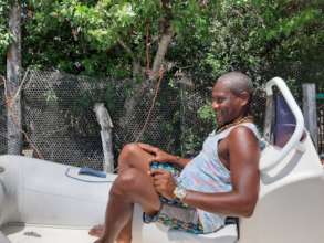Sergio in his boat