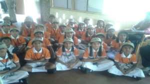 School children during the event