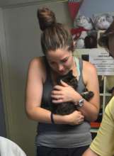 Displaced & forced to give up her cat temporarily