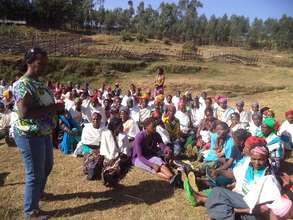 Women in Kecho meet with HOPE Director