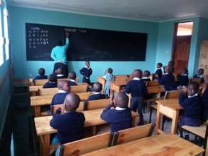 The new classroom in use