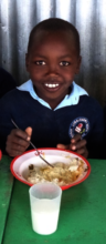 Happy to Be Going to School and Eating a Warm Meal