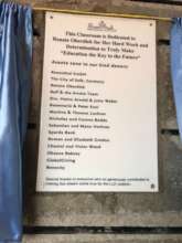 Porcelain Plaque-Naming GlobalGiving 1st classroom