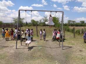 Break time - play time on the new swings