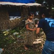 Girl in Flood Effected Area