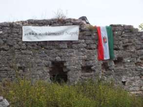 Our 'Save the Castle Days' label and flag