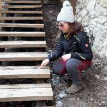 Cleaning the stairs