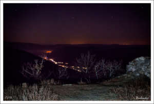 Szogliget from Szadvar by night (G. Bubenko)