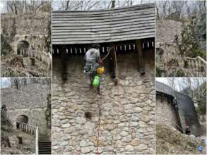 Climbing the walls during the "siege"