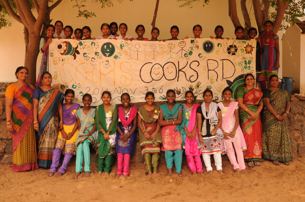 Food for 500 children in our art camps in India