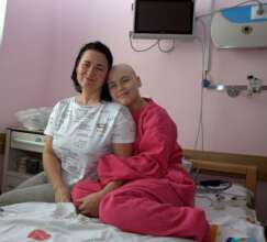 Mother and daughter at the hospital