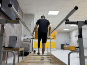 Vasyl working with perseverance