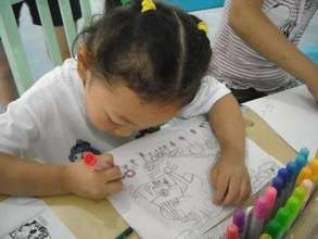 Concentrating on an art project