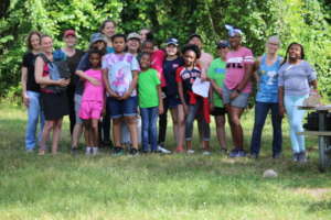 Girl Scouts and Volunteers at Camp Whippoorwill