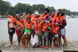 A field trip for a Beyond Bars Girl Scout troop