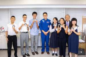 Visiting Ambassador Fujisaki and Astronaut Kanai