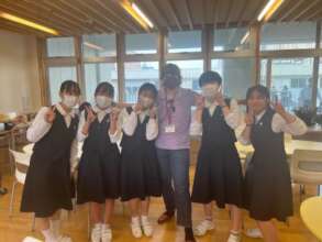 Jackson with Asaka Reimei students