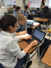 Davis Sr. High School students engaging online