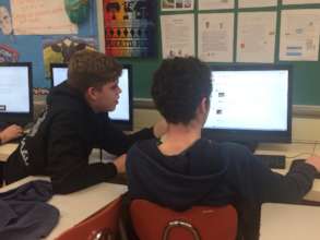 Students working together to post comments