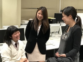 KAC President enjoys a conversation with a student