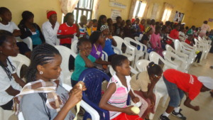 Cross-section of girls at Girls Educatio Summit