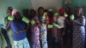 Displaying sanitary pads recieved