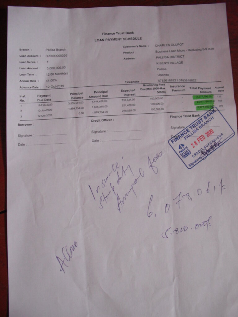 School loan 2020 document