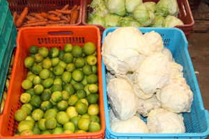 Donated fruit and vegetables