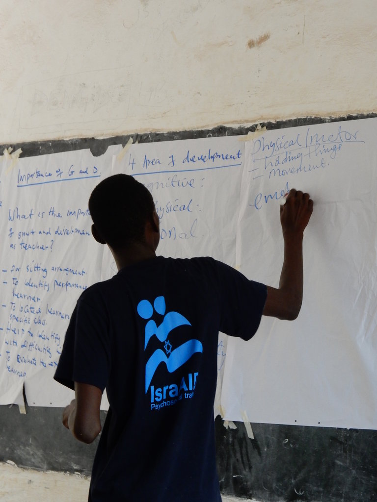 Academic schooling in a refugee camp in Kenya.