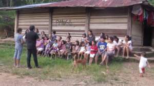 Parents and Children at Angono Feeding Station