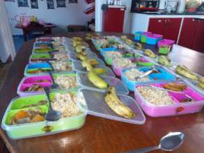 Complete lunch meal for school kids.