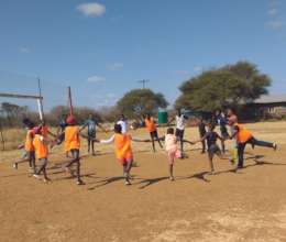 Warming up for soccer