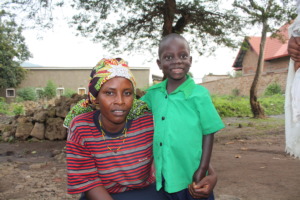 Mugisha and his aunt, Tuyishime.