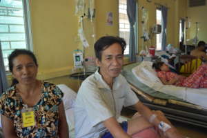 Koemly and his wife in the medical ward