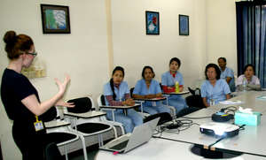 International volunteer trains our nursing staff