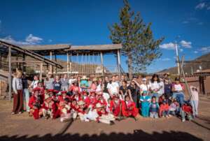 Students performed a Peruvian dance for visitors