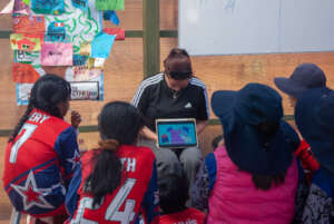 Geography Lessons with Volunteer Mia.