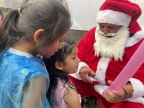 Santa visiting Picaflor House