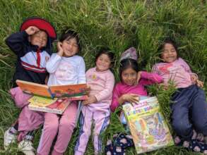 Reading in the grass