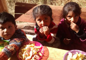 Enjoying lunch after the Mini Mountain Challenge