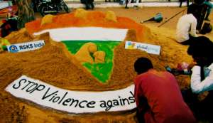 sand art * make a difference and stop the violence